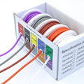 Cable de cobre estañado de silicona para bricolaje, 16-30AWG, 5 colores, 5-20 metros por eje, cable trenzado