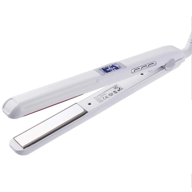 Plancha de Pelo Profesional con Infrarrojos y Ultrasonidos para el Cuidado del Cabello, Repara el Cabello Dañado, Seco y Encrespado, Herramienta de Peinado