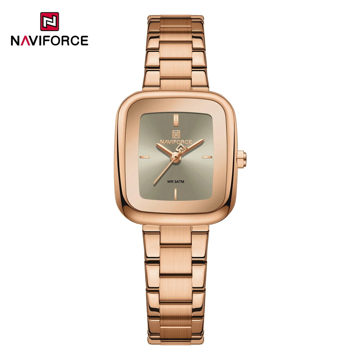 Nuevo reloj de moda vintage para mujer NAVIFORCE, resistente al agua 30m, correa de acero inoxidable, reloj de pulsera casual para dama