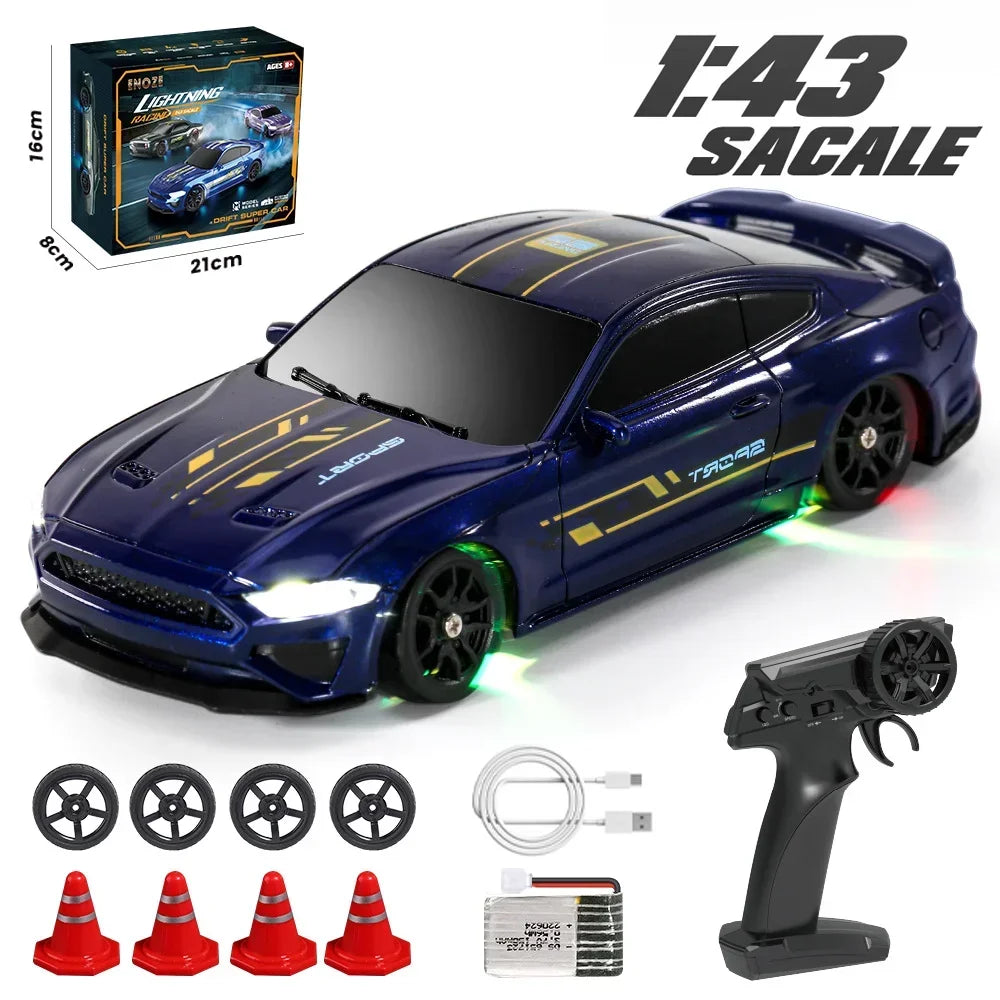 Mini coche de drift teledirigido 2.4G 1/43 8501/8500 - Coche de radiocontrol de alta velocidad | Modelo de drift profesional | Juguetes para niños y regalos de carreras