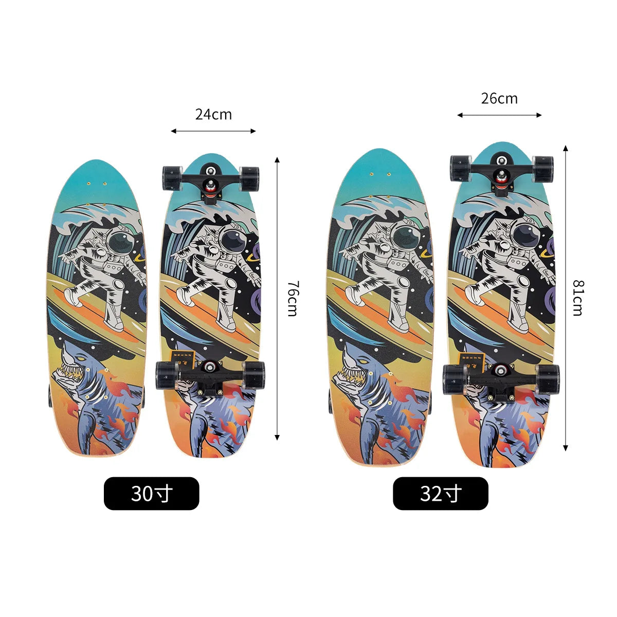 Surf Land Skateboard CX4 CX7 Maple, monopatín de carving, cruiser, longboard, para pumping, estilo cool, deportivo, urbano, al aire libre