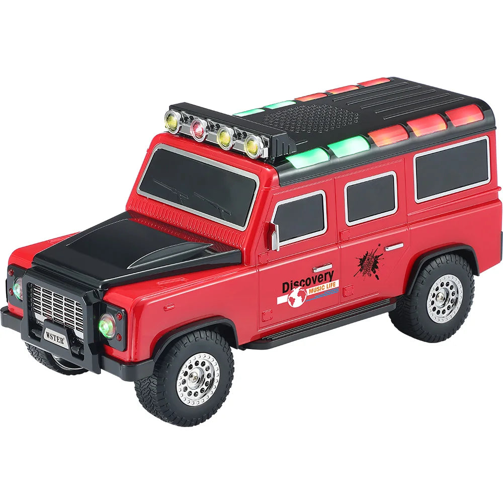 Altavoz inalámbrico Bluetooth de 15W con forma de coche WS-630, subwoofer para ordenador de sobremesa con radio FM, USB/tarjeta TF, emparejamiento TWS y faro LED