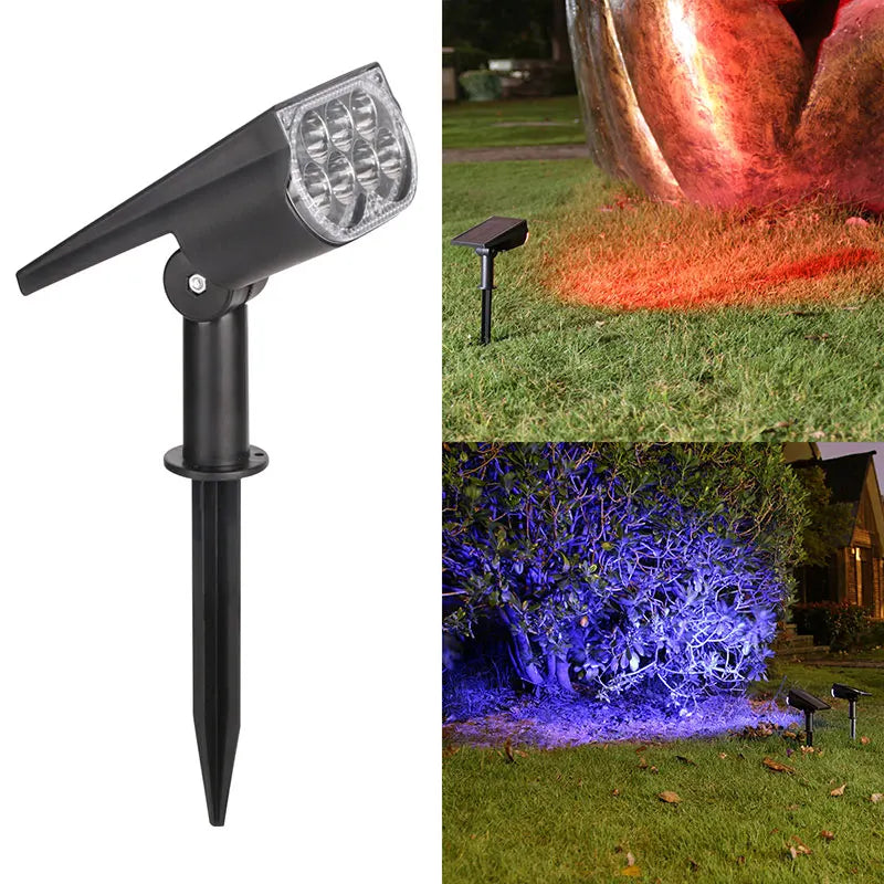 Foco solar para exteriores 2/7 LED, luces solares para paisaje, apliques de pared, impermeables, con cambio de color, decoración para jardín, patio, camino o camping