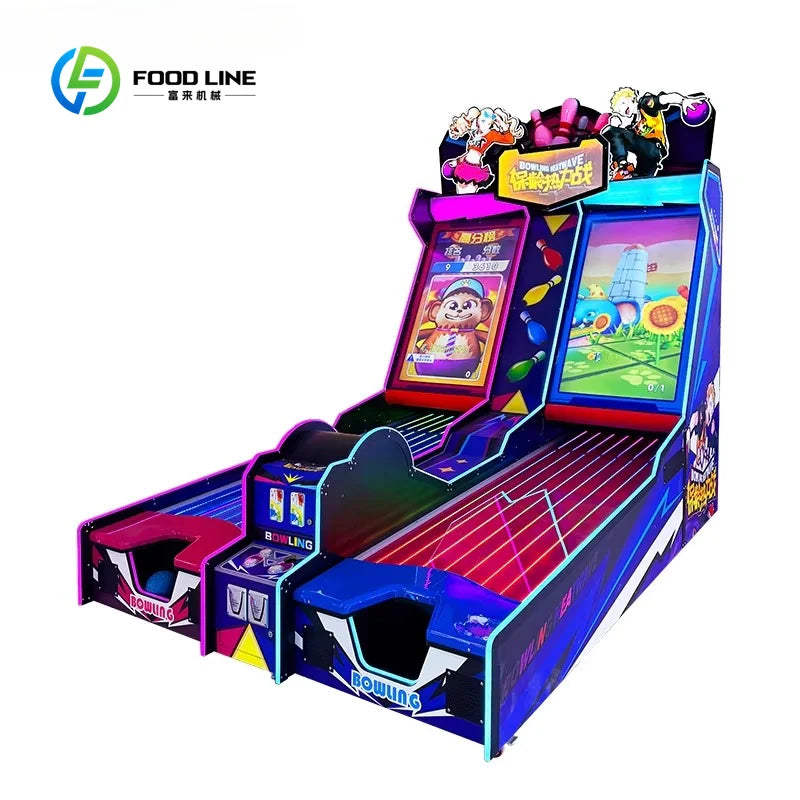Máquina de Juego de Bolos Arcade, Equipo de Entretenimiento Interactivo para Locales Comerciales