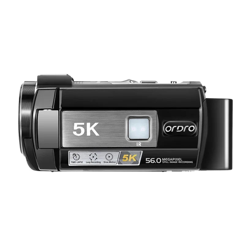 Videocámara Digital AE20 5K con Visión Nocturna Infrarroja, Zoom 18X y Pantalla Táctil de 3 Pulgadas, Transmisión en Vivo por WiFi para Vlogs de YouTube con 32GB