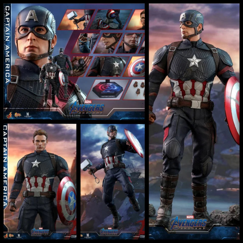 Figura de acción de Steve Rogers Capitán América de Hot Toys, escala 1/6, figura de anime de Avengers, estatua MMS480, modelo de colección, juguete edición de lujo