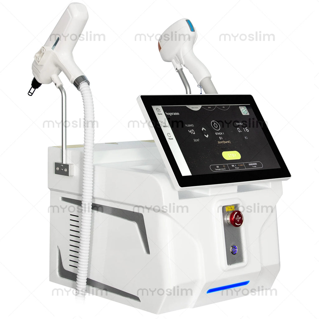 FAC 2 EN 1 NUEVO Láser de Diodo Profesional 5000w Máquina de Depilación Láser Pico Qswitch ND YAG Máquina de Eliminación de Tatuajes 6 Ondas 808NM