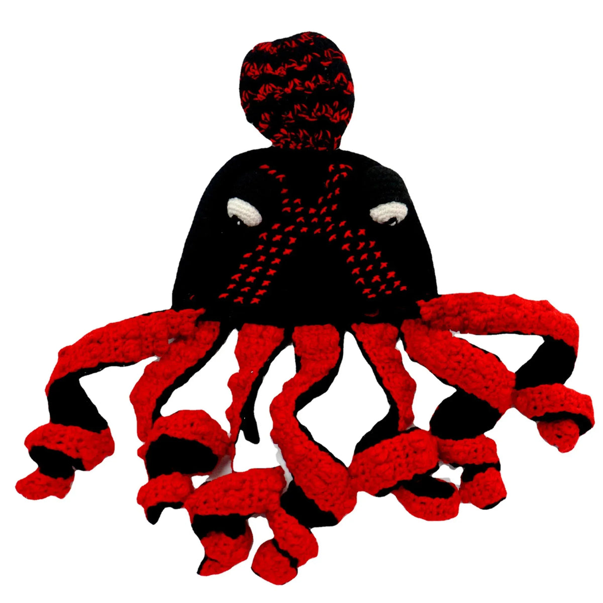 Gorro de Pulpo para Fiesta de Halloween, Divertido, con Ocho Brazos, Cálido, Tejido a Crochet