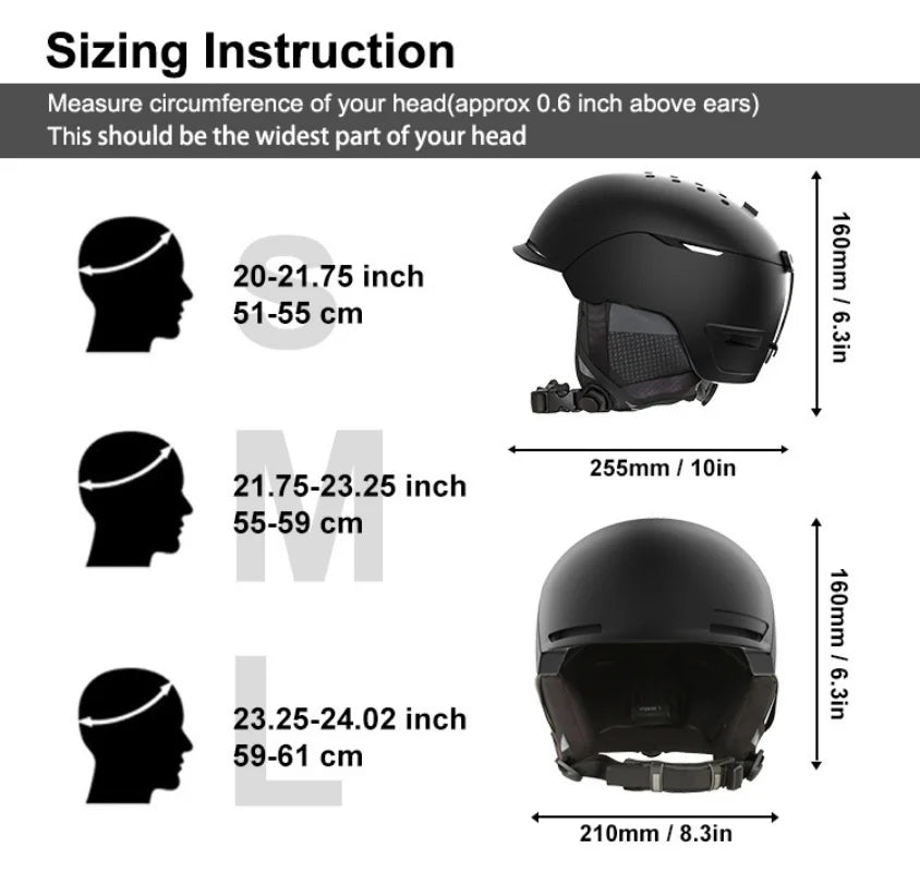 Casco ajustable de alta calidad para hombre y mujer, protector de cabeza Unisex para Snowboard y esquí, almohadillas para los oídos, 3 tamaños
