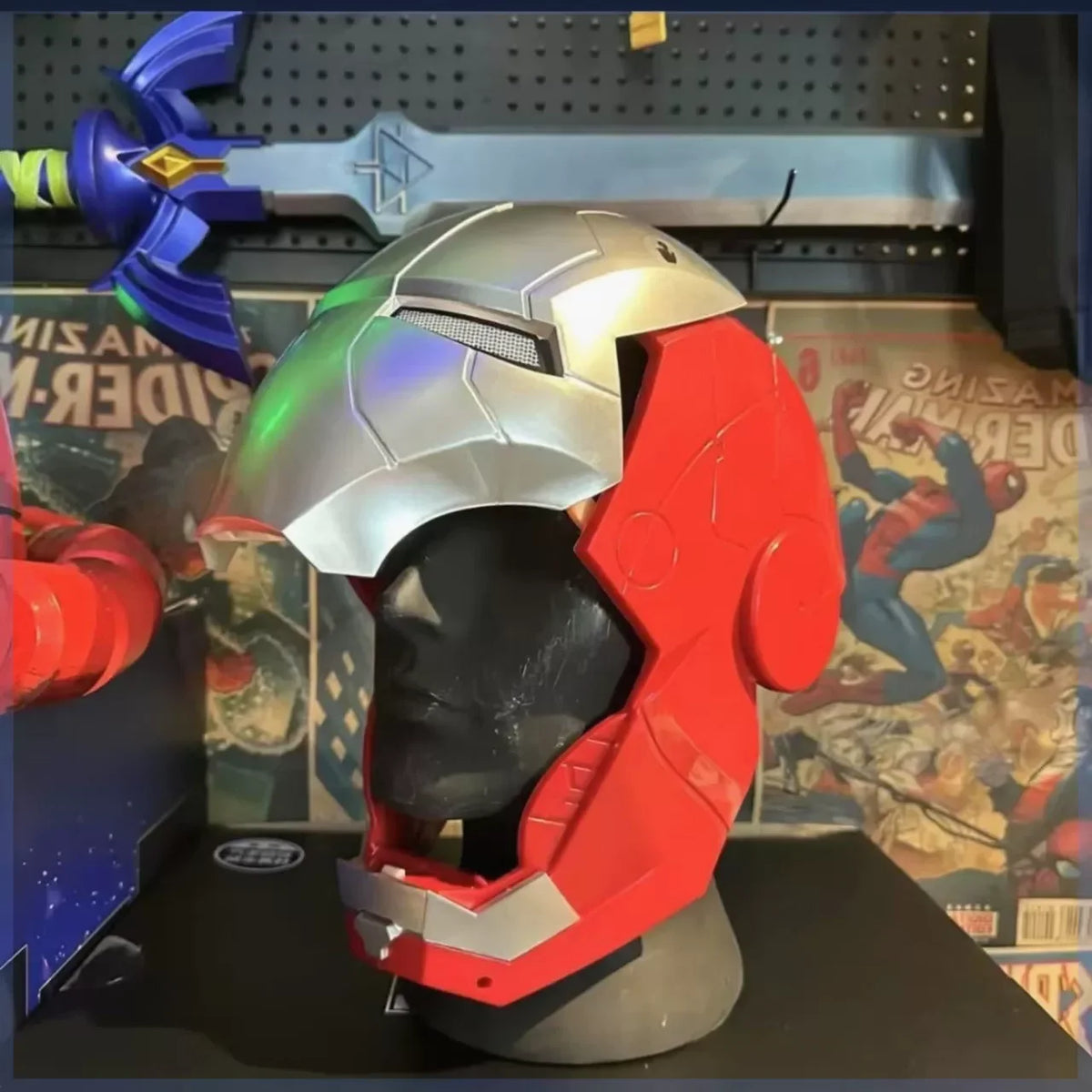Nuevo Casco de Iron Man Mk5 Eléctrico/Manual con Apertura y Cierre, Control de Voz Bilingüe, Juguetes de Colección para Adultos, Regalo de Anime