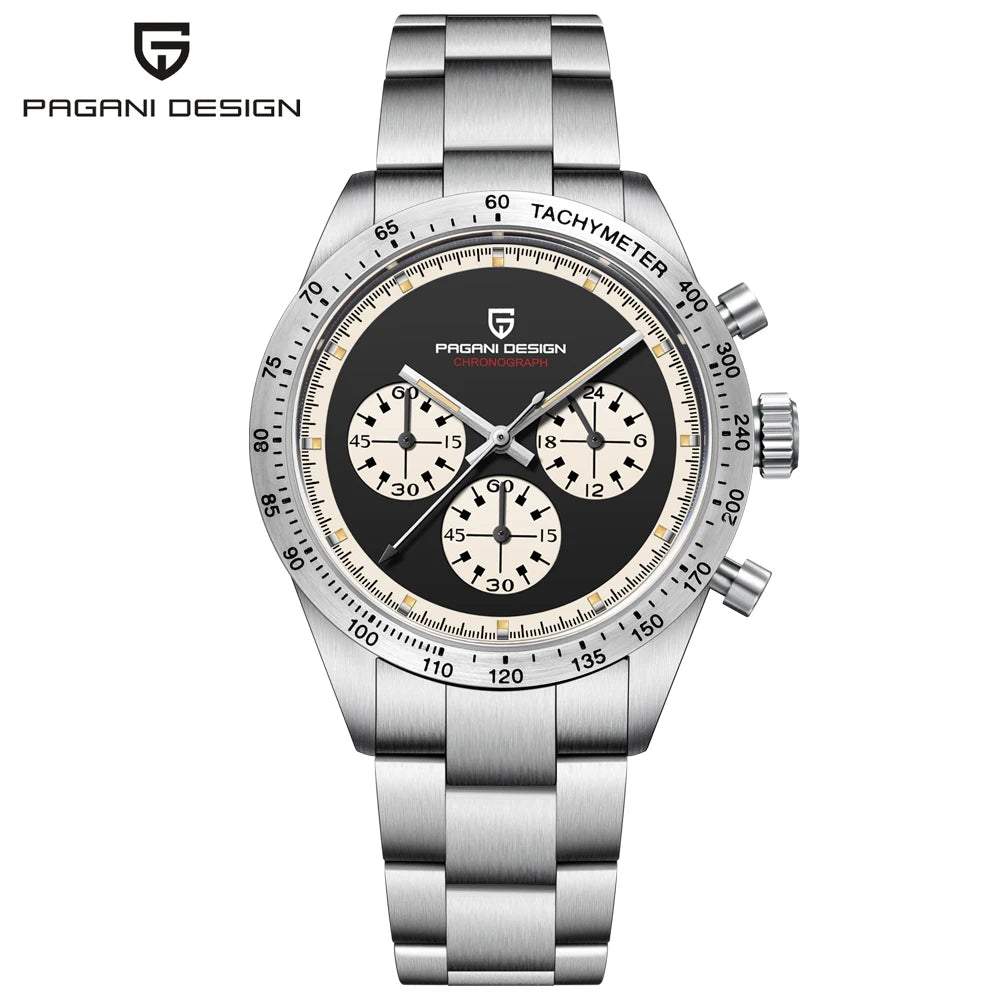 Reloj PAGANI DESIGN Panda 2026 para hombre, reloj de cuarzo de lujo, cronógrafo de velocidad, luminoso, resistente al agua, cristal de zafiro AR, regalo para hombre