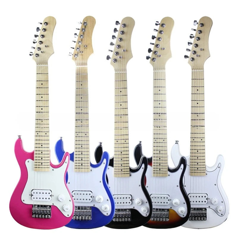 Guitarra Eléctrica de 30 Pulgadas para Niños y Niñas Principiantes, con Correa de Mochila y Accesorios, Instrumento de Cuerda