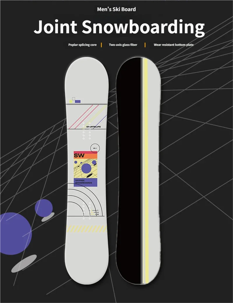 Tabla de Snowboard y Esquí para Principiantes y Adultos, Todo Terreno, Ecológica, de Madera de Álamo, Venta al Por Mayor