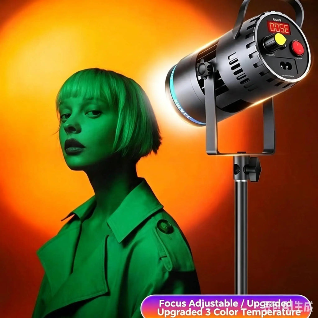 Foco de Iluminación LED para Video, Enfocable, 15 ° -55 °   Luz de borde para cabello con 5 filtros de color y control remoto para transmisiones en vivo y retratos