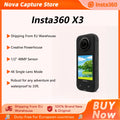 Cámara de acción Insta360 X3 en stock en la UE, resistente, con sensores de 1/2 " y 48MP, video HDR activo K 5.7, fotos de 72MP, cámara Insta360 X3 de lente única 4K