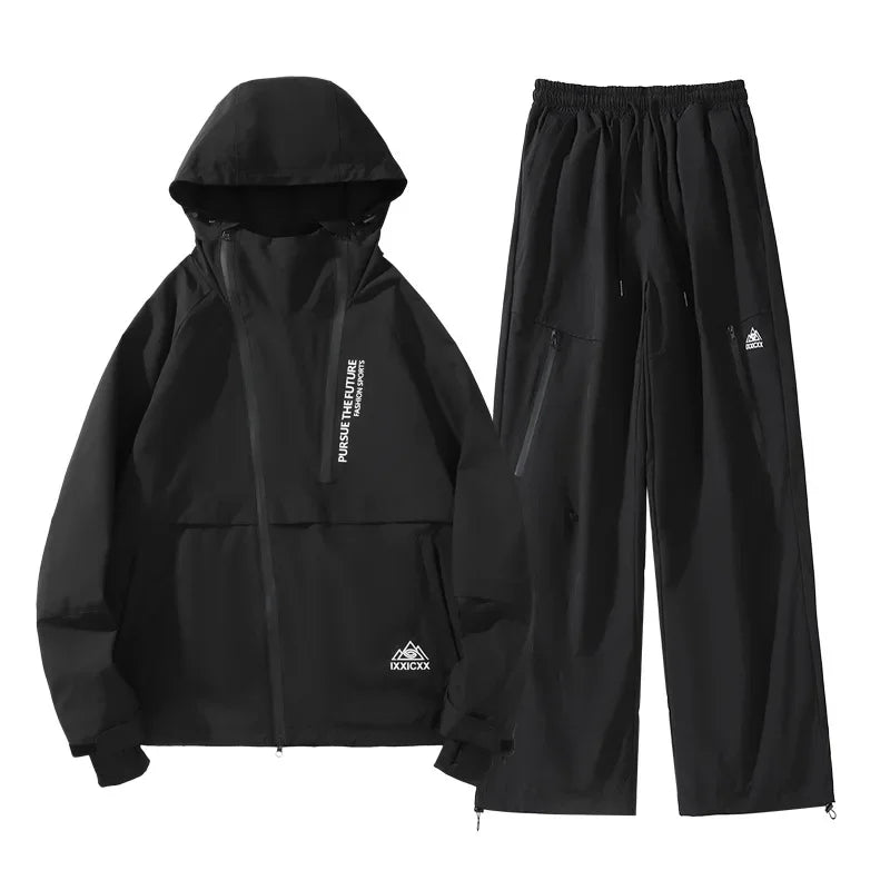 Traje de esquí aislado para hombre y mujer, pantalones de esquí individuales y dobles, traje de montañismo, chaqueta térmica de terciopelo.