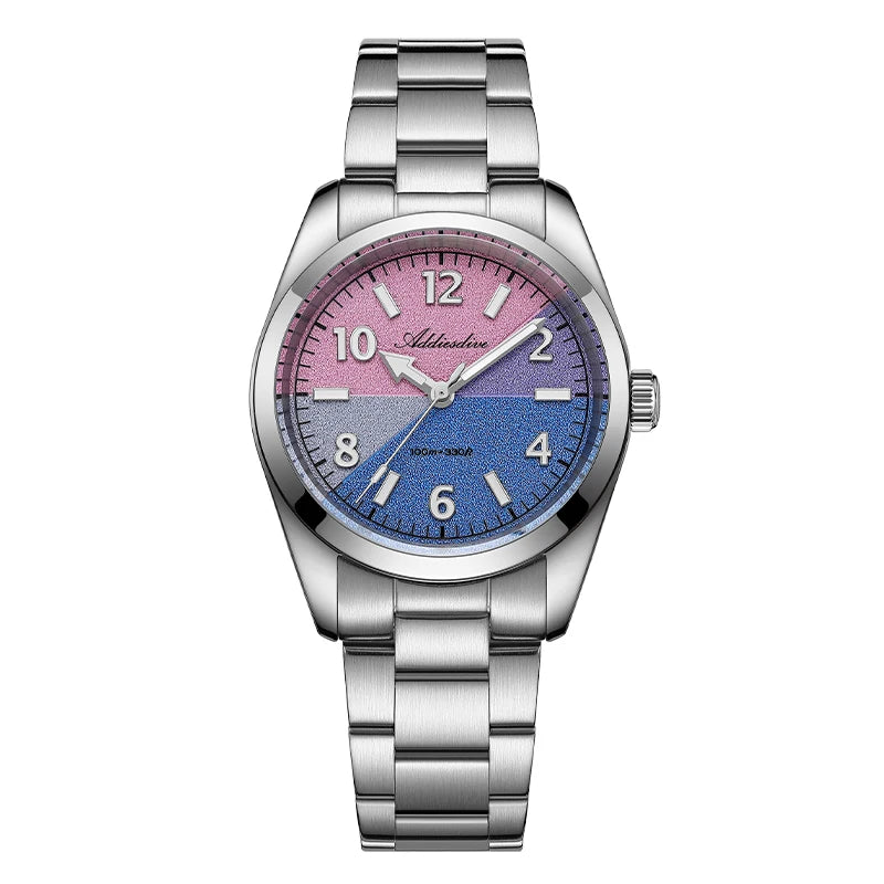 Reloj ADDIESDIVE para hombre 2026, nuevo reloj de cuarzo de 36 mm AD2555, cristal de zafiro, resistente al agua 100 m, luminoso BGW9, reloj de acero inoxidable 316L
