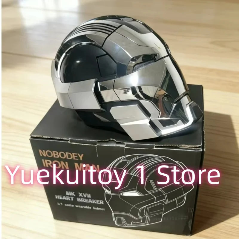 Casco de Iron Man Mk5 Mk7 Mk50 Mk17 con Control Remoto de Voz Eléctrico, Coleccionable para Adultos, Regalo para Fanáticos