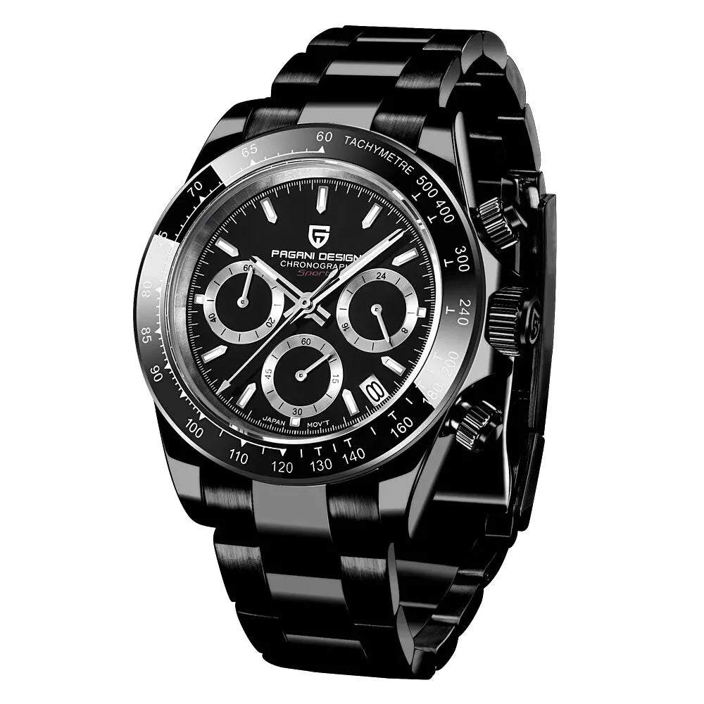 PAGANI DESIGN 2026 Nuevo Reloj de Cuarzo para Hombre de Lujo en Oro Rosa, Reloj de Pulsera Deportivo con Cronógrafo e Impermeable 100M para Hombre