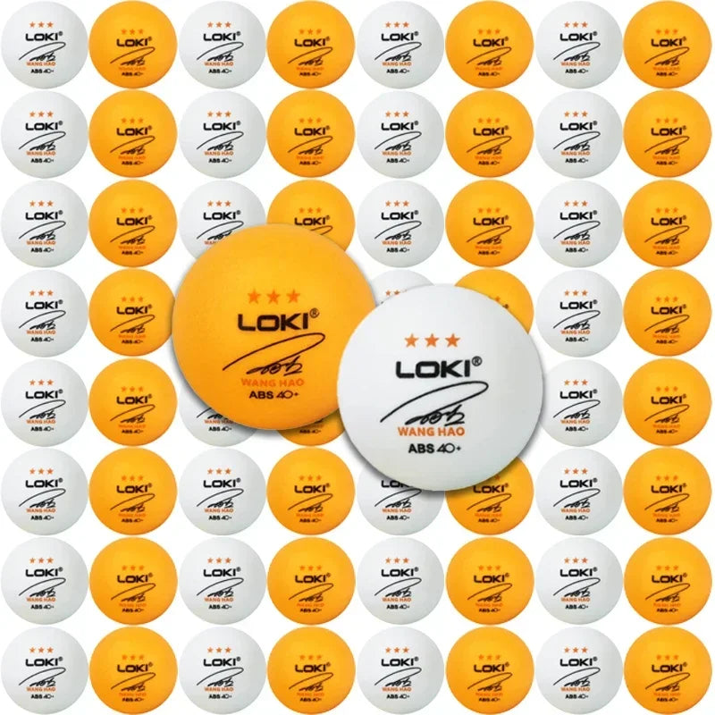 Pelotas de tenis de mesa LOKI, 50/100 Uds., 3 estrellas, 40 +, nuevas pelotas de Ping Pong de Material plástico ABS con costura, pelotas de Ping Pong para entrenamiento en Club