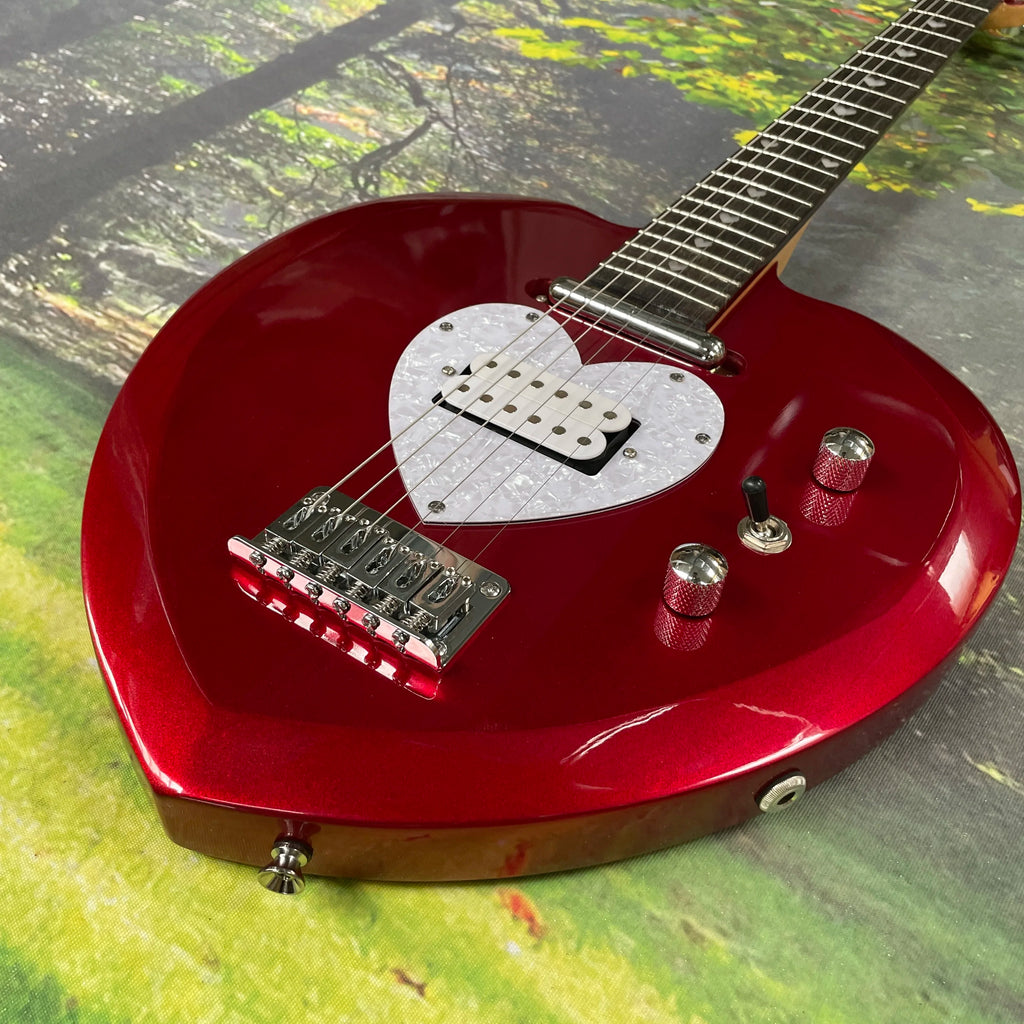 Guitarra eléctrica Red Heart como regalo de guitarra para sus amados una guitarra