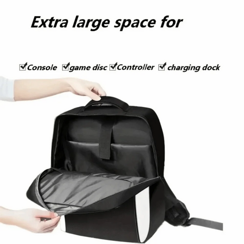 Mochila Consola de Gran Capacidad, Impermeable, Resistente al Desgaste, Bolsa de Transporte para Viajes, Bolsa de Almacenamiento de Accesorios para PS5