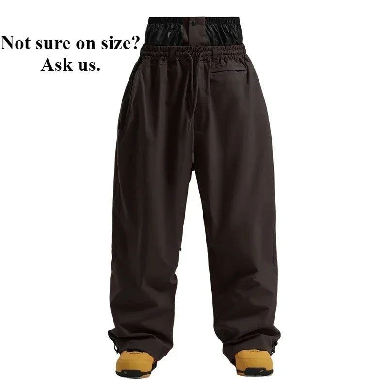 Pantalones de Nieve Impermeables GSOU SNOW, Pantalones de Snowboard Transpirables con Cintura Holgada para Exteriores, Pantalones Profesionales para Hombre y Mujer, Stride 2026, Novedad