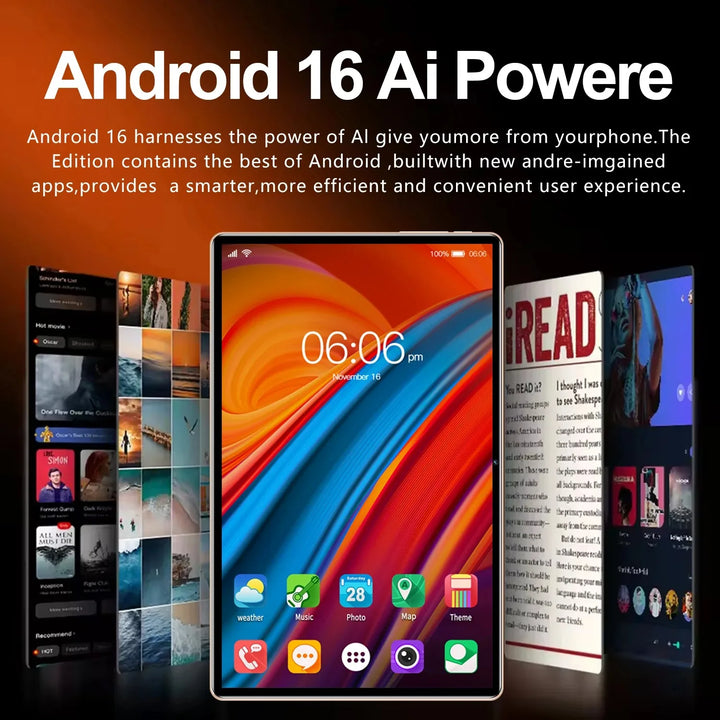 Tablet PC 2026 Último Modelo Global con Android 15, Snapdragon 8 Gen3, Pantalla de 11 Pulgadas con Luz Suave, S27 Ultra, WiFi, GPS, WPS, 5G