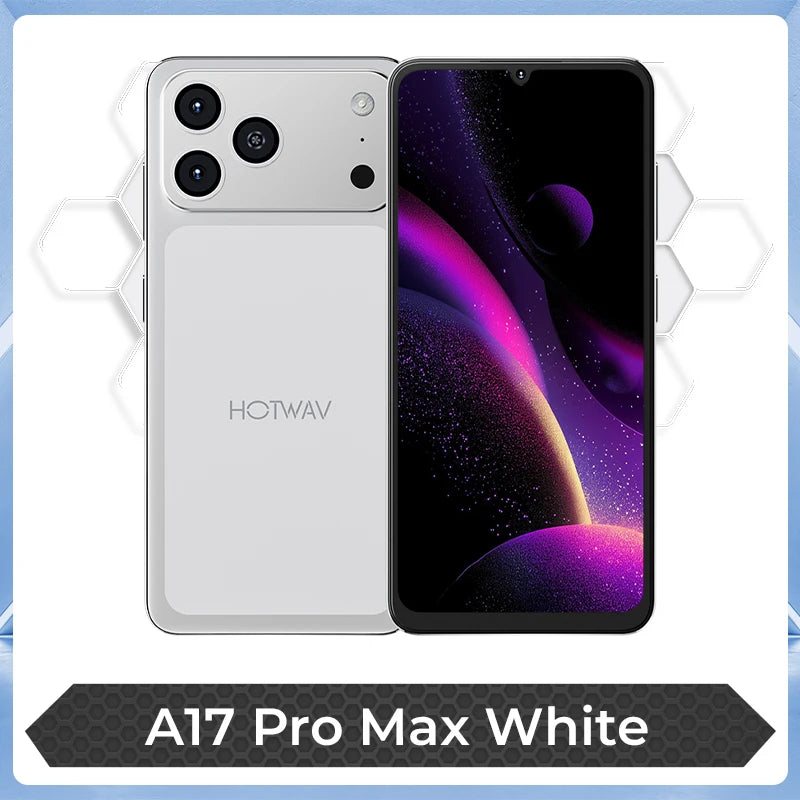 [Envíos desde Alemania] Smartphone ultrafino HOTWAV A17 Pro Max de 6,75'' con pantalla de 120Hz, 4GB de RAM, 256GB de almacenamiento, Android 15 y batería de 5160mAh