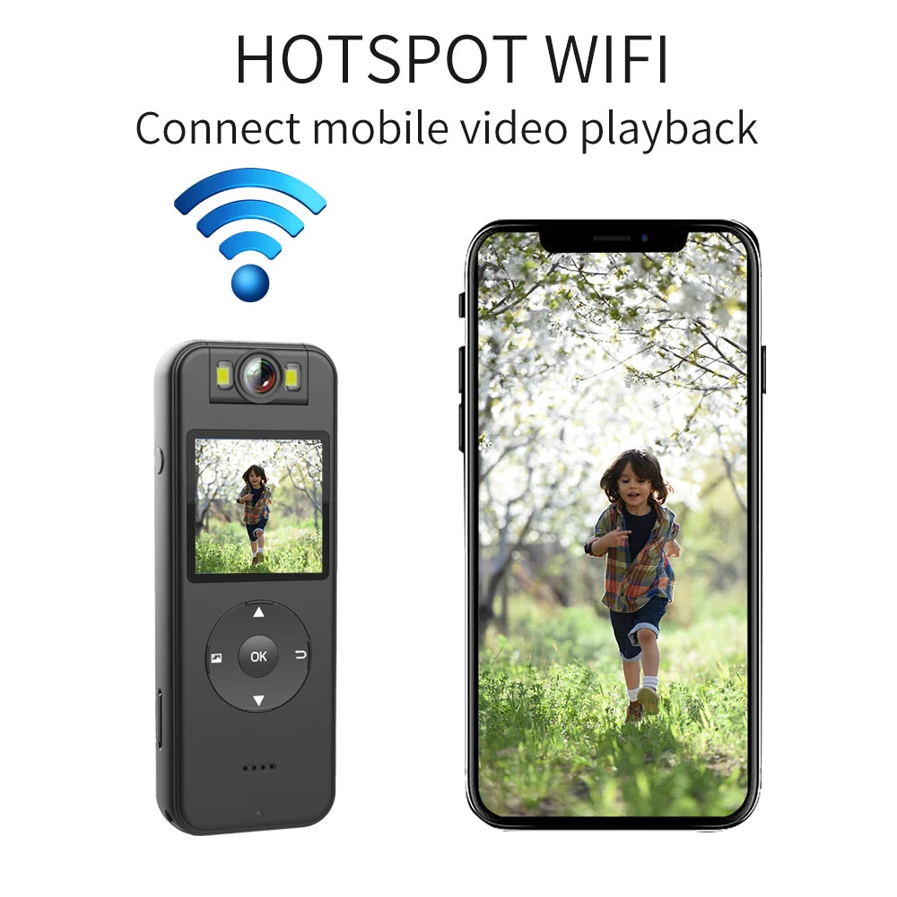 Mini cámara Ultra HD 4K WiFi, grabadora de vídeo Digital pequeña portátil, BodyCam de policía, videocámara en miniatura de visión nocturna infrarroja