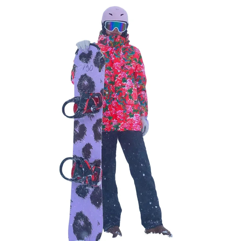 Nuevo traje de esquí de viento democrático, traje para mujer y hombre, ropa de esquí al aire libre, conjunto de traje de esquí para Snowboard
