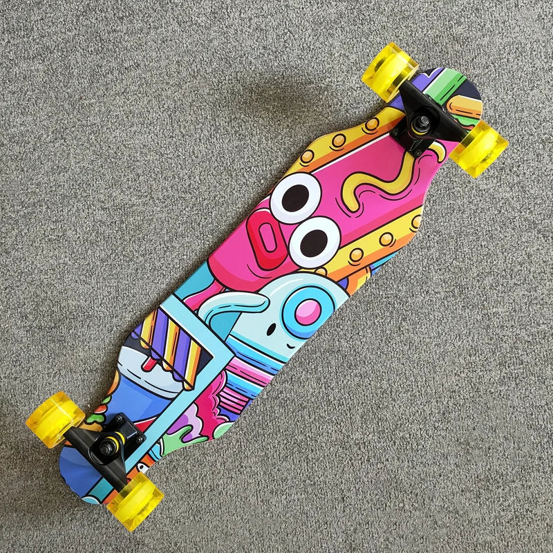 Patineta de Calle Profesional para Danza, Longboard, Tabla de Cruising, Apta para Hombres, Mujeres, Niños y Nuevos Conductores