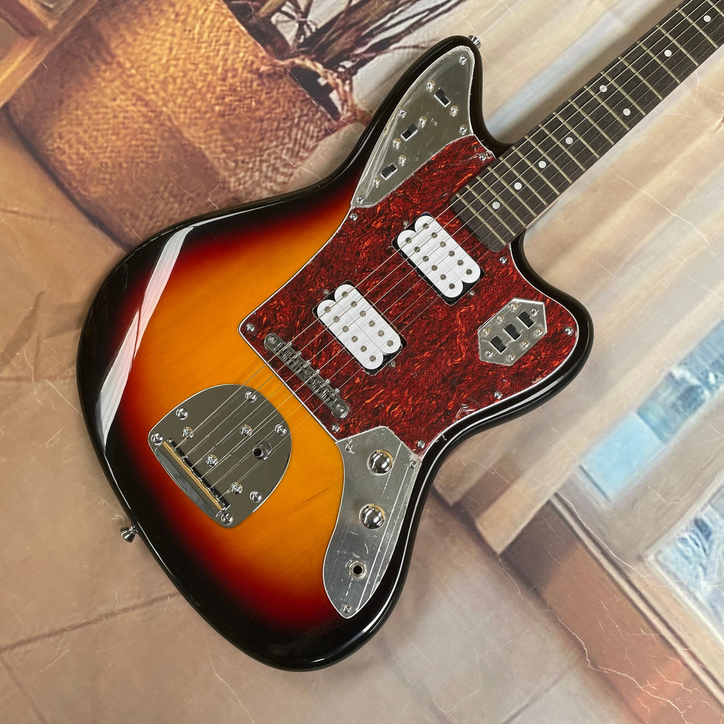 Guitarra Eléctrica Modelo Classic Sunset, con Pickguard Vintage y Circuito de Control Independiente, Guitarra de Rock Vintage