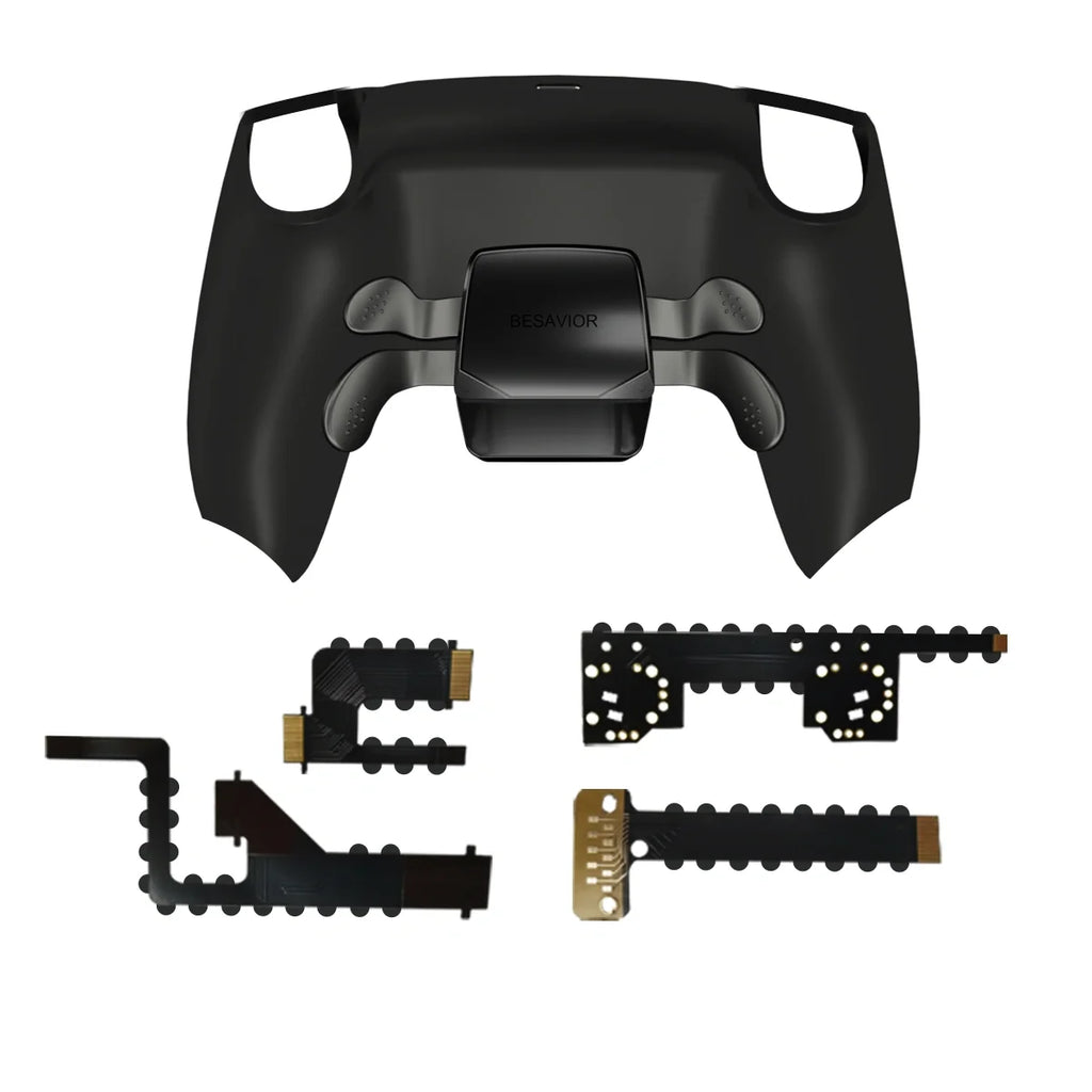 Kit de carcasa trasera negra con botones mecánicos y placas de circuito