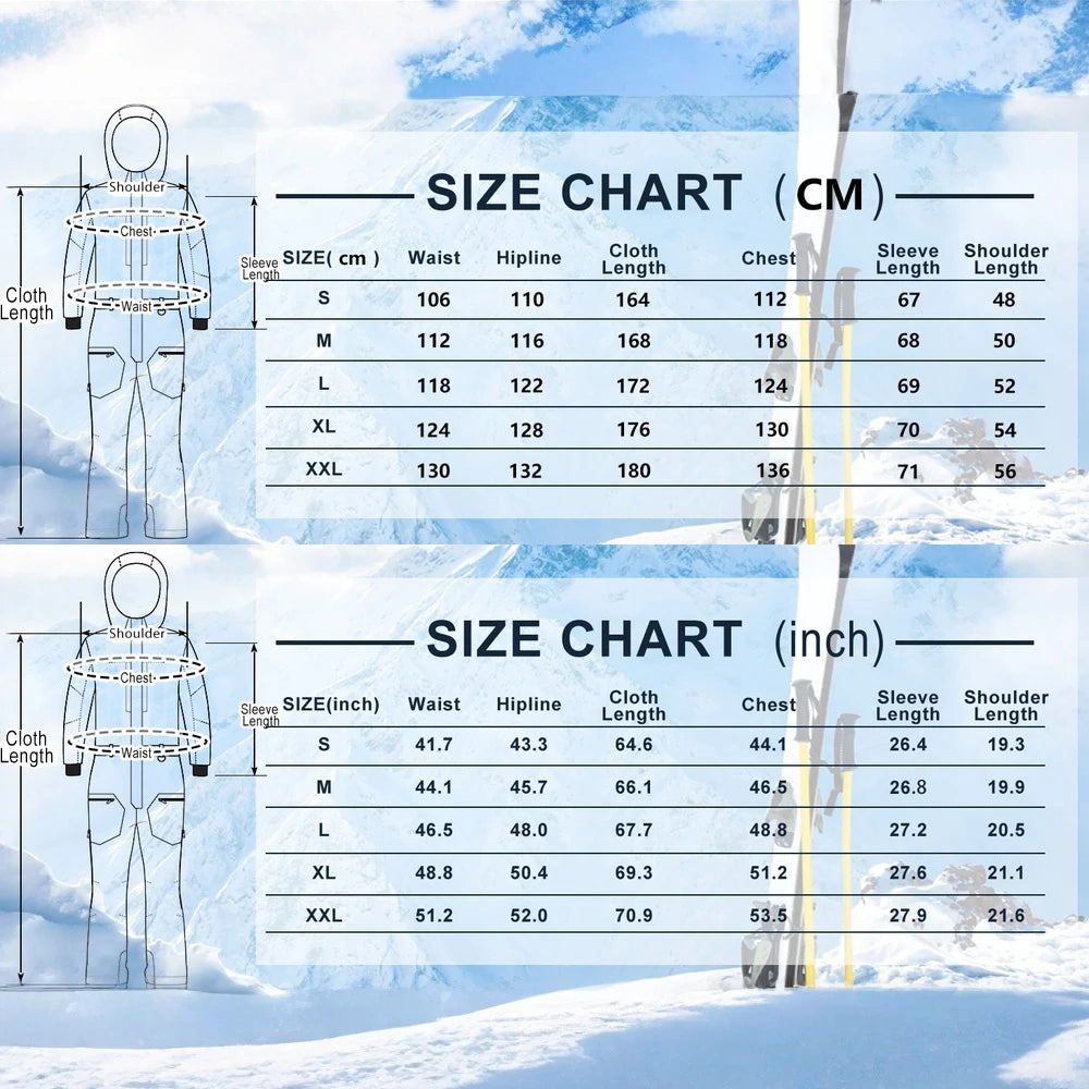GSOU-ropa de trabajo de esquí para hombre, mono, chaqueta de una pieza, conjunto de pantalón, mono térmico de invierno para campo de nieve, ropa deportiva impermeable
