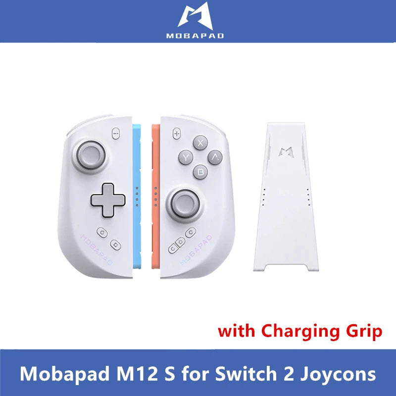 Mobapad Negro, Blanco, Gris Gamepa: Los Mejores Controles de Juego de Tercera Parte para Switch 2 Joycons: Mobapad M12 S con Bolsa, Agarre de Carga y Control de Juego