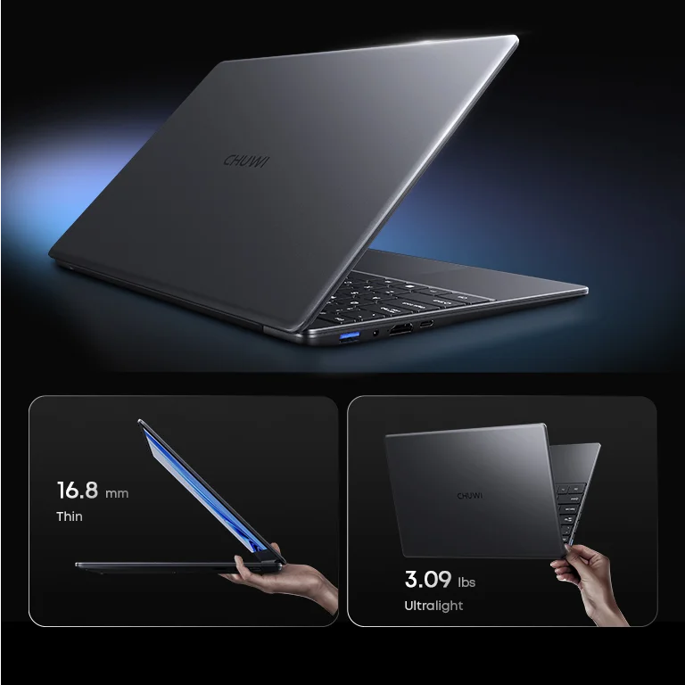 CHUWI CoreBook i3 10100Y  Laptop 8GB RAM 256GB SSD 14-inch Screen UHD Graphics 615 Intel i3 Processors Windows 11 Notebook PC