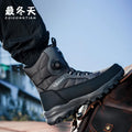 Botas de invierno para hombre 2025, nuevas botas de nieve cálidas, botas de esquí para deportes al aire libre de felpa gruesa, zapatos de invierno antideslizantes impermeables para hombre