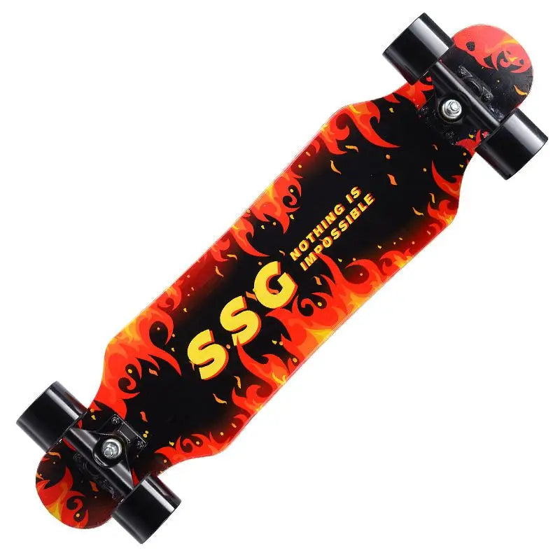 Patineta de 80 cm con cuatro ruedas, tabla de baile, para adultos, para calle, profesional, para principiantes, freestyle, patineta de doble kick.