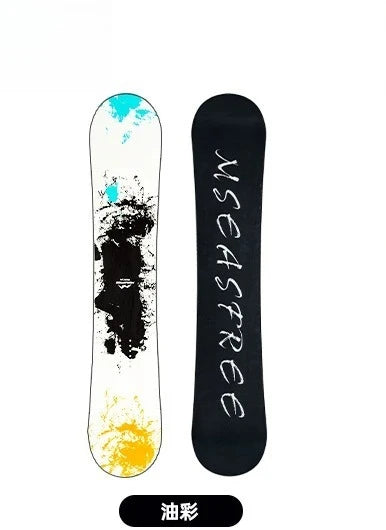 Tabla de snowboard, tabla individual, pizarra pequeña, fijador de snowboard, raqueta de nieve, campo de nieve, tabla de snowboard lisa para esquiar.