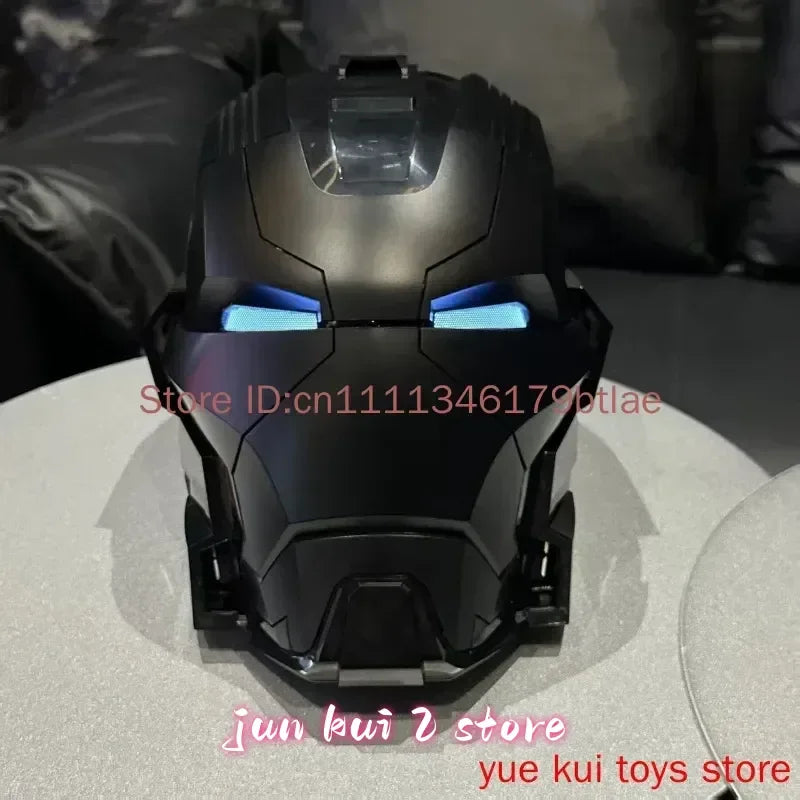 Casco de Iron Man Mk17 Mk5 con Control de Voz en Inglés, Figura Coleccionable con Movimiento de Apertura y Cierre, Color Rosa, para Cumpleaños