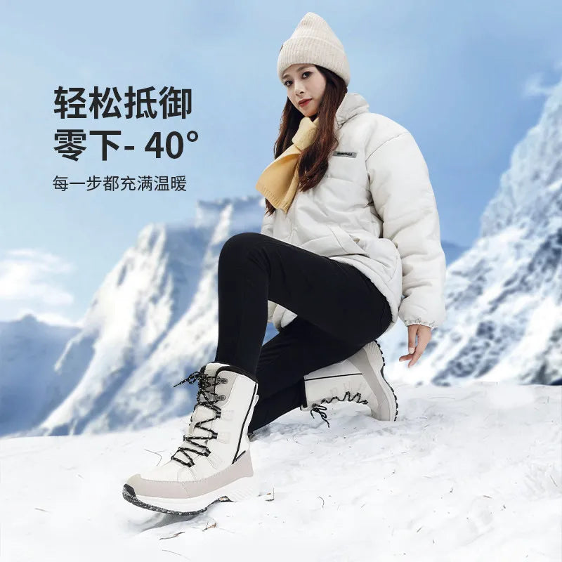 Botas de nieve Skypilot para hombre, zapatillas de senderismo de invierno, zapatillas altas, botas de esquí cálidas e impermeables, zapatillas de trekking para mujer