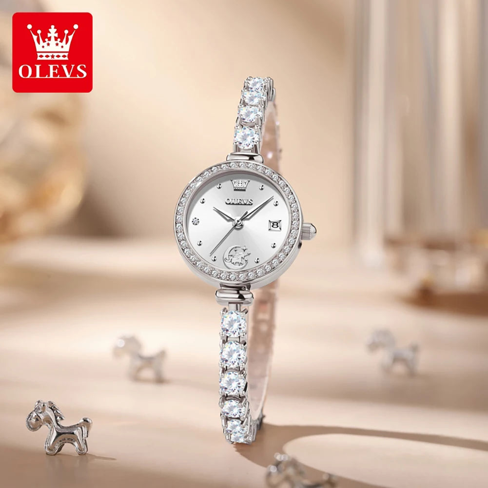 OLEVS 2998 Brand Original Authentic Watch for Woman Gift Box Bracelet Simple Quartz Women's Watch