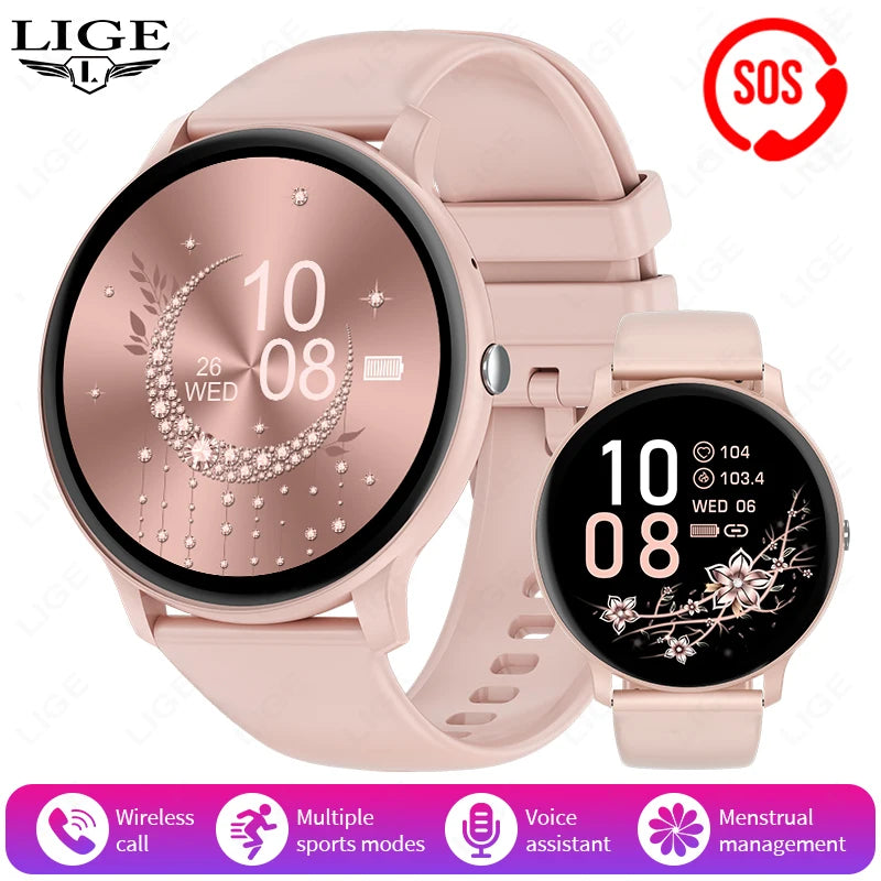 2026 New Smart Watch Women Men Bluetooth Call Sports Fitness Watches Heart Rate Health Monitor Smartwatch Ladies For Android iOS