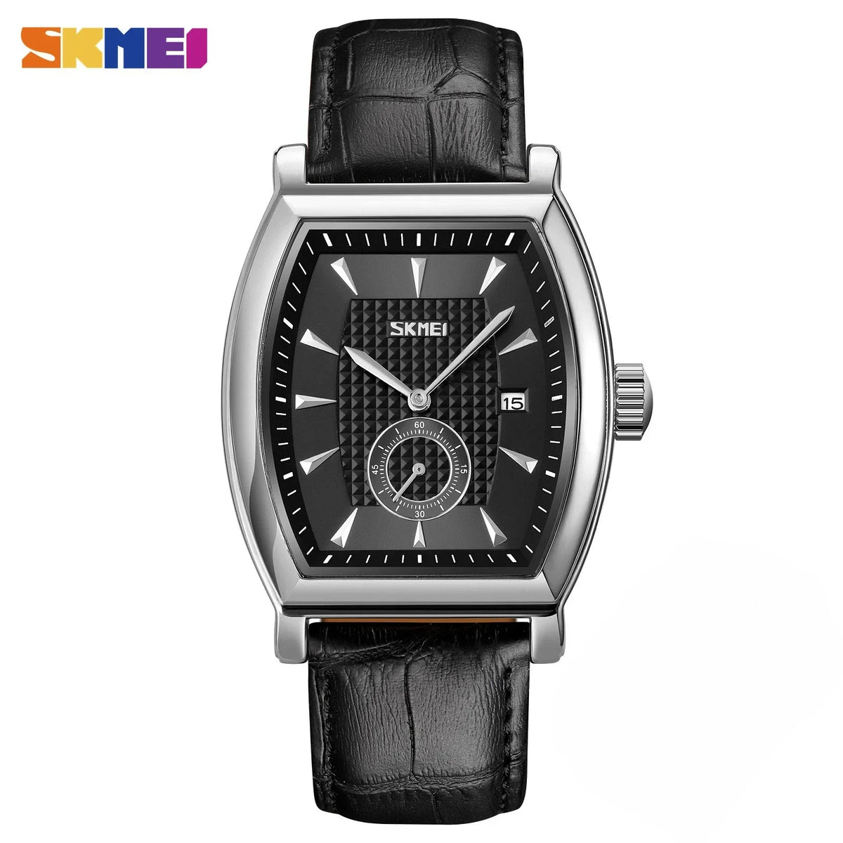 Reloj de cuarzo para hombre SKMEI 9306 de negocios, de lujo, con correa de cuero, calendario, resistente al agua, deportivo, reloj de pulsera para hombre
