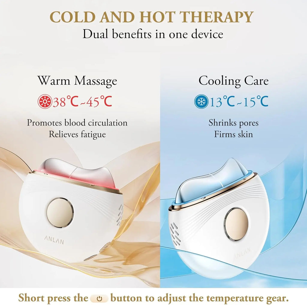 ANLAN Masajeador Guasha Eléctrico Lifting Facial EMS Antienvejecimiento Elimina Edema Reafirma la Piel Raspado Térmico Dispositivo de Belleza para el Cuidado de la Piel