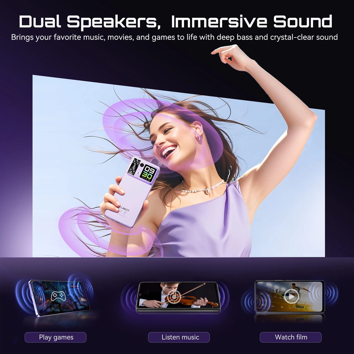 Smartphone Android Cubot P90, G100 Octa-core, 2.2GHz, altavoces duales, 24GB+256GB, pantalla de 6.88" a 120Hz, 64MP, 5100mAh, NFC, teléfono 4G