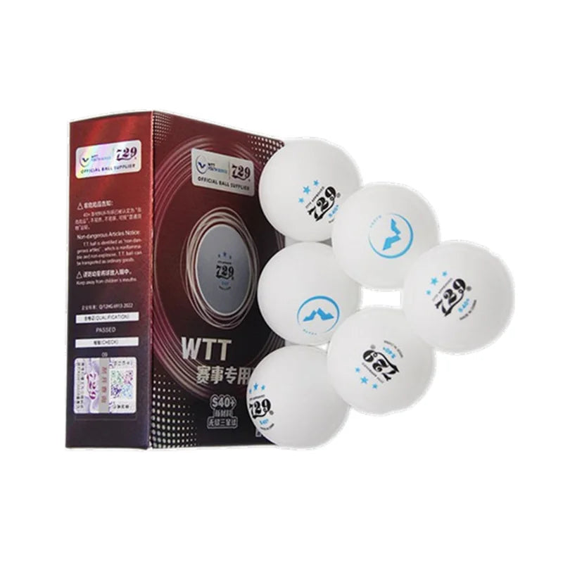 6 unids/caja 729 S40 + pelota WTT pelotas de tenis de mesa sin costuras pelotas de Ping Pong ABS para juegos oficiales