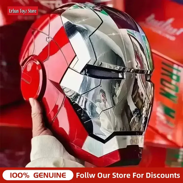 Casco Original de Iron Man MK5 de Avengers 1:1, Máscara Eléctrica Transformable con Activación por Voz, Coleccionable, para Regalo