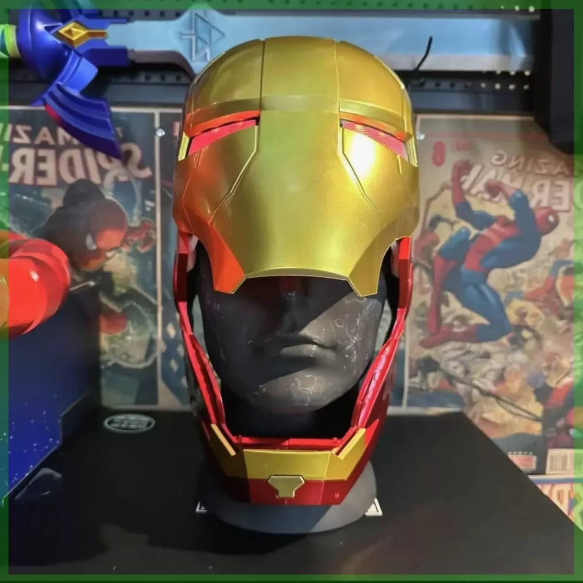 Nuevo Casco de Iron Man Mk5 Eléctrico/Manual con Apertura y Cierre, Control de Voz Bilingüe, Juguetes de Colección para Adultos, Regalo de Anime